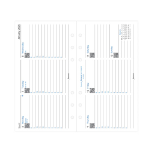 Filofax Horizontal Week on Two Pages Diary with Appointments Personal 2025 English